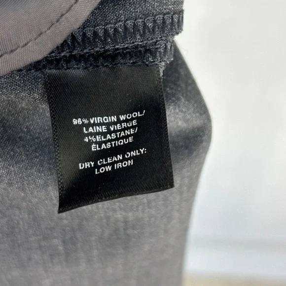 Lafayette 148 size 4 Irving stretch casual dress pant gray virgin wool - Picture 12 of 13